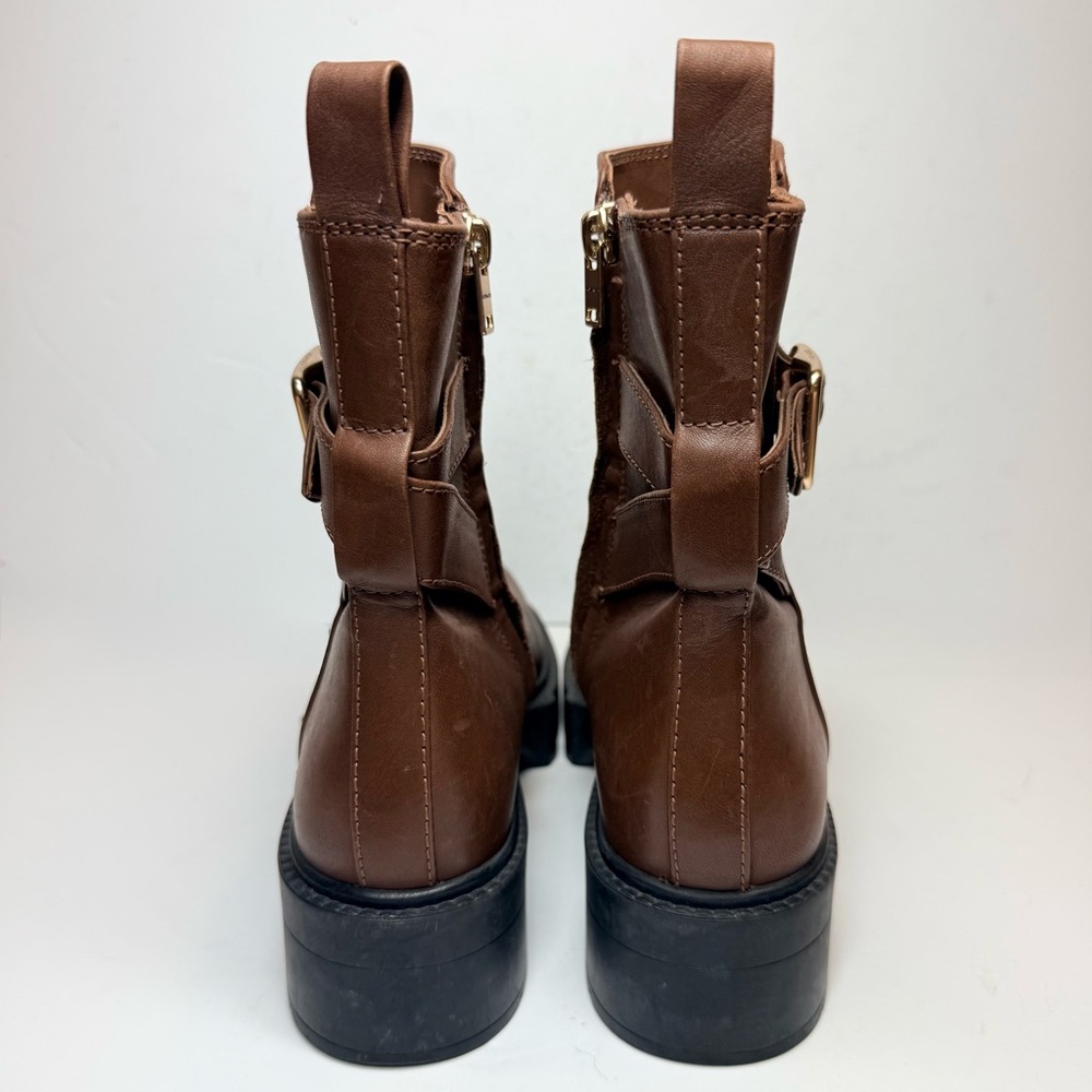 Coach Brown Leather Ankle Boots Women’s Size 9 - Picture 7 of 10